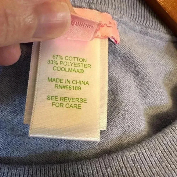 LILLY PULITZER Coolmax Damara Sweater Crochet Side Tassels Women Size S - Picture 5 of 10